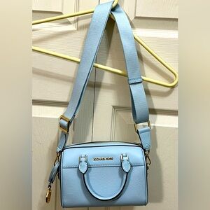 Michael Kors blue travel satchel shoulder bag handbag New